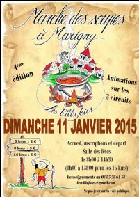 La marche des soupes. Le dimanche 11 janvier 2015 à MARIGNY. Saone-et-Loire.  08H00